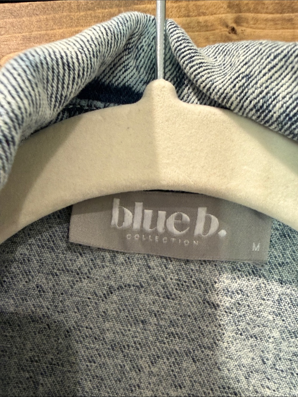 blue b Light Blue Wash Patchwork Denim Jacket - Western Style - Picture 2 of 8